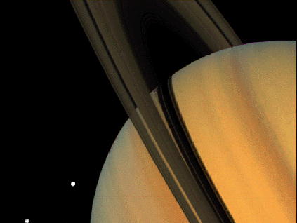Боковой снимок Сатурна